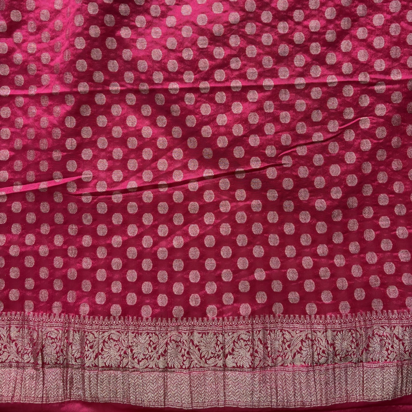 Pink Semi Khaddi Georgette Saree