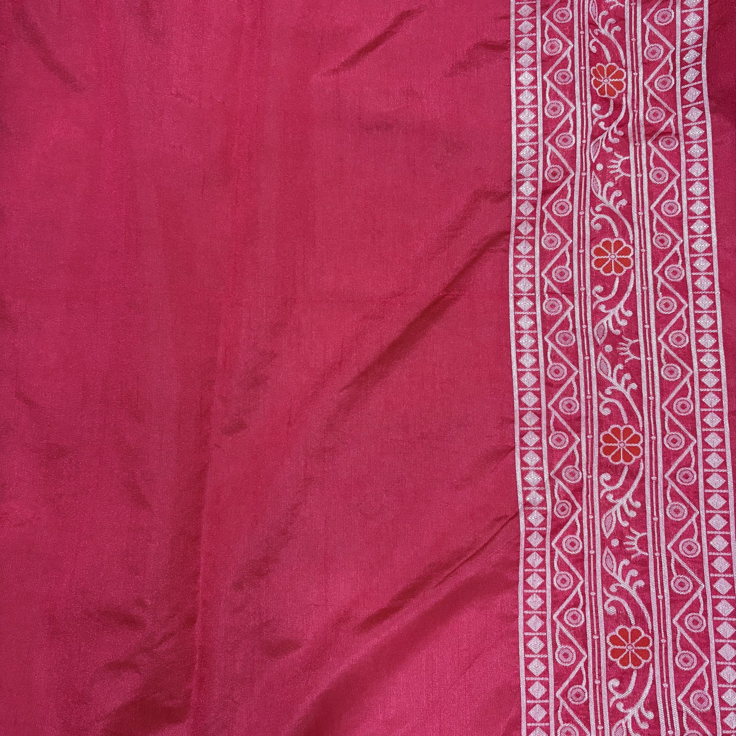 Pink Woven Cotton Saree