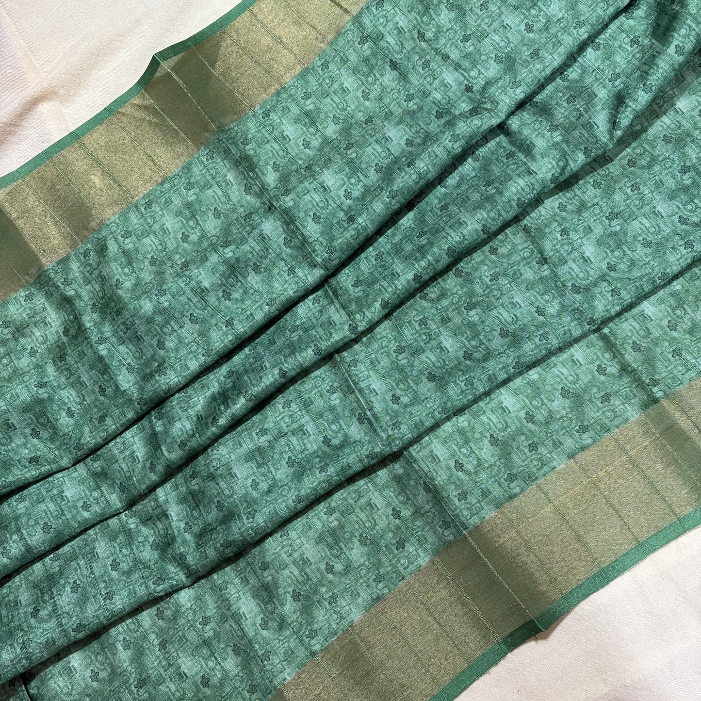 Pink Semi Tussar Printed Saree