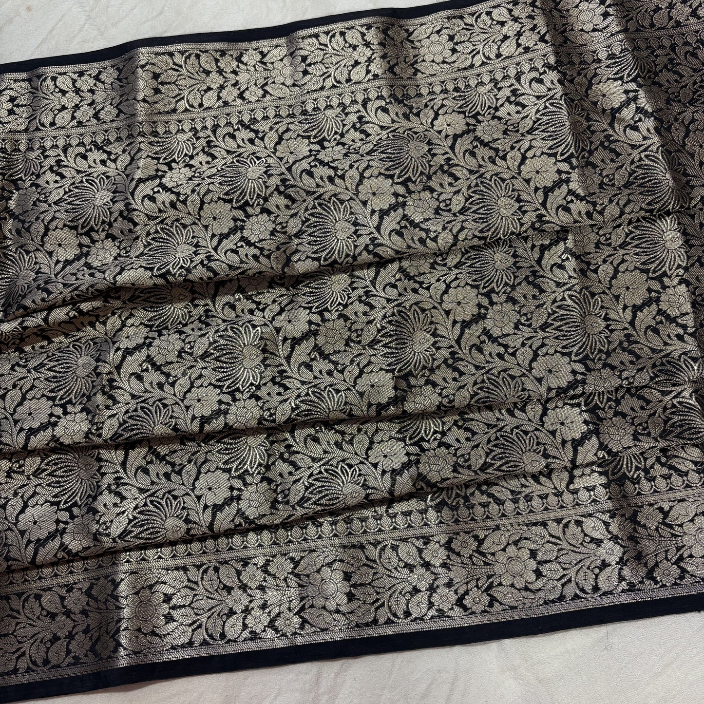 Black Soft Organza Banarasi Saree