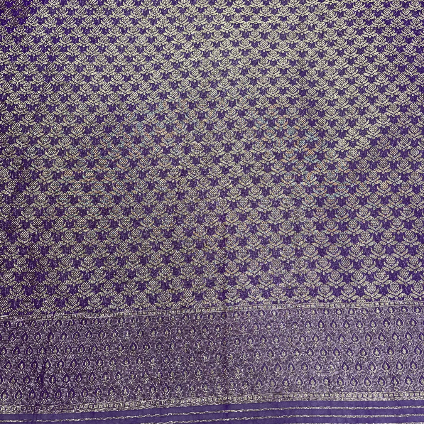 Purple Semi Khaddi Georgette Saree