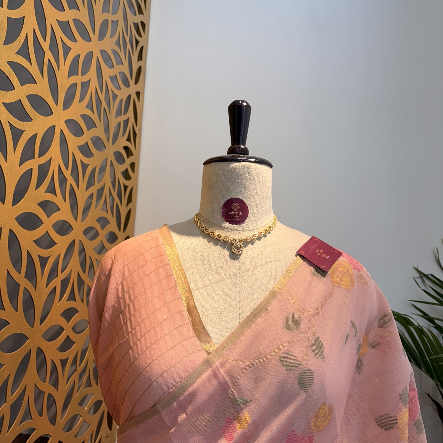 Pastel Pink Handloom Cotton Saree