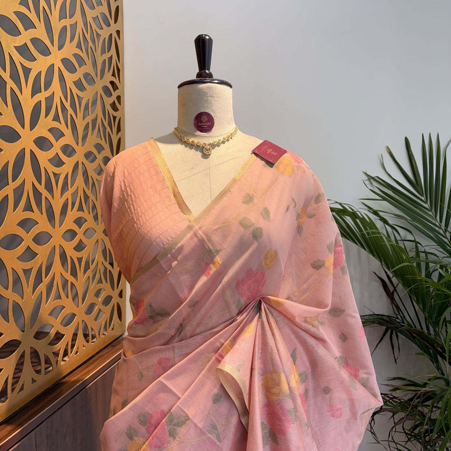Pastel Pink Handloom Cotton Saree