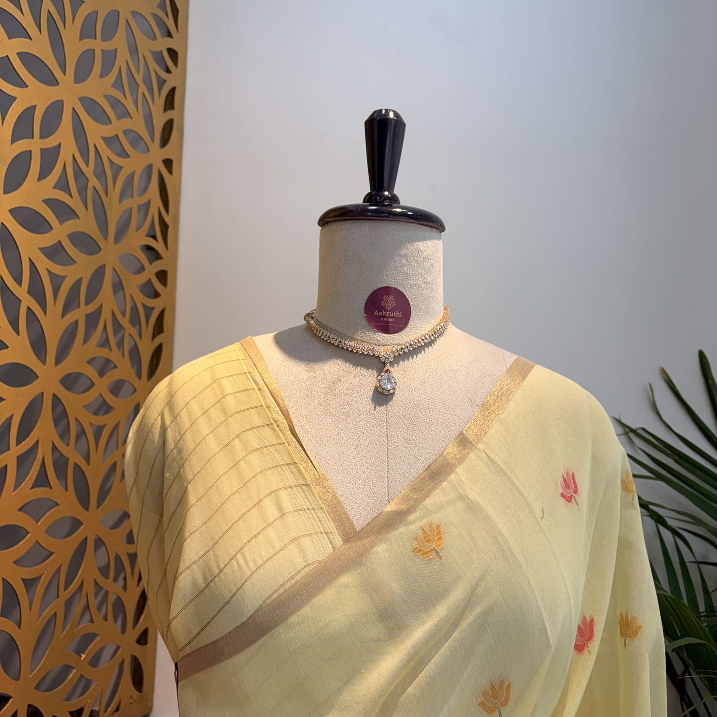 Butter Yellow Handloom Cotton Saree