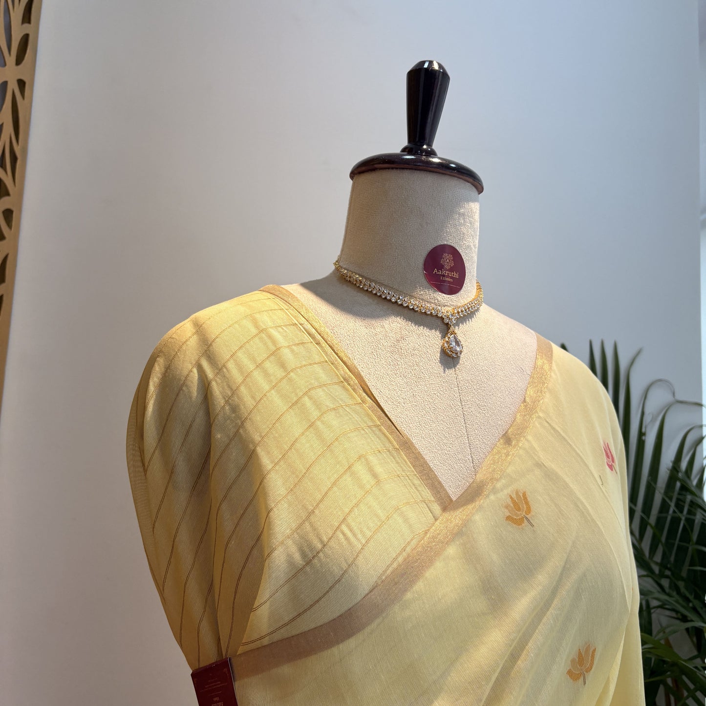 Butter Yellow Handloom Cotton Saree
