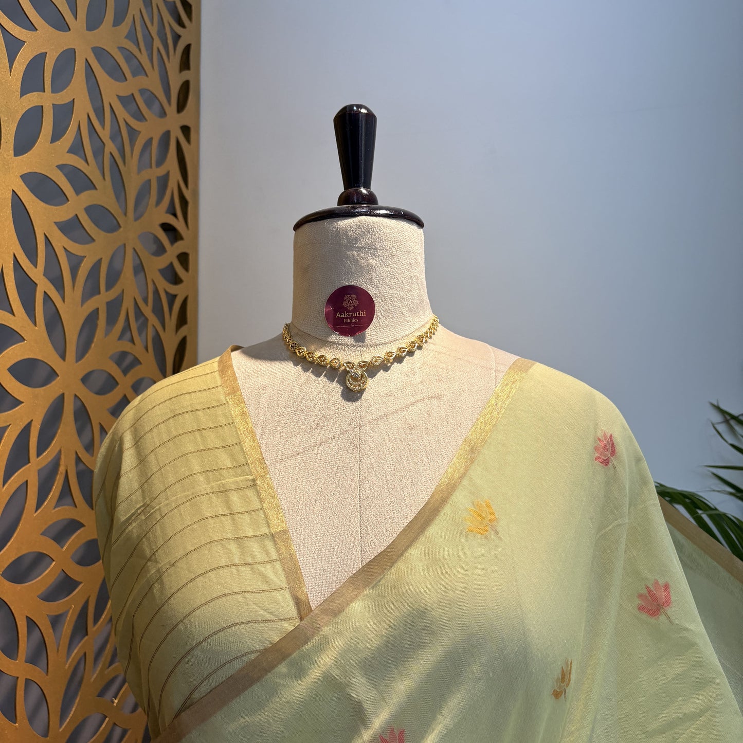 Pista Green Handloom Cotton Saree