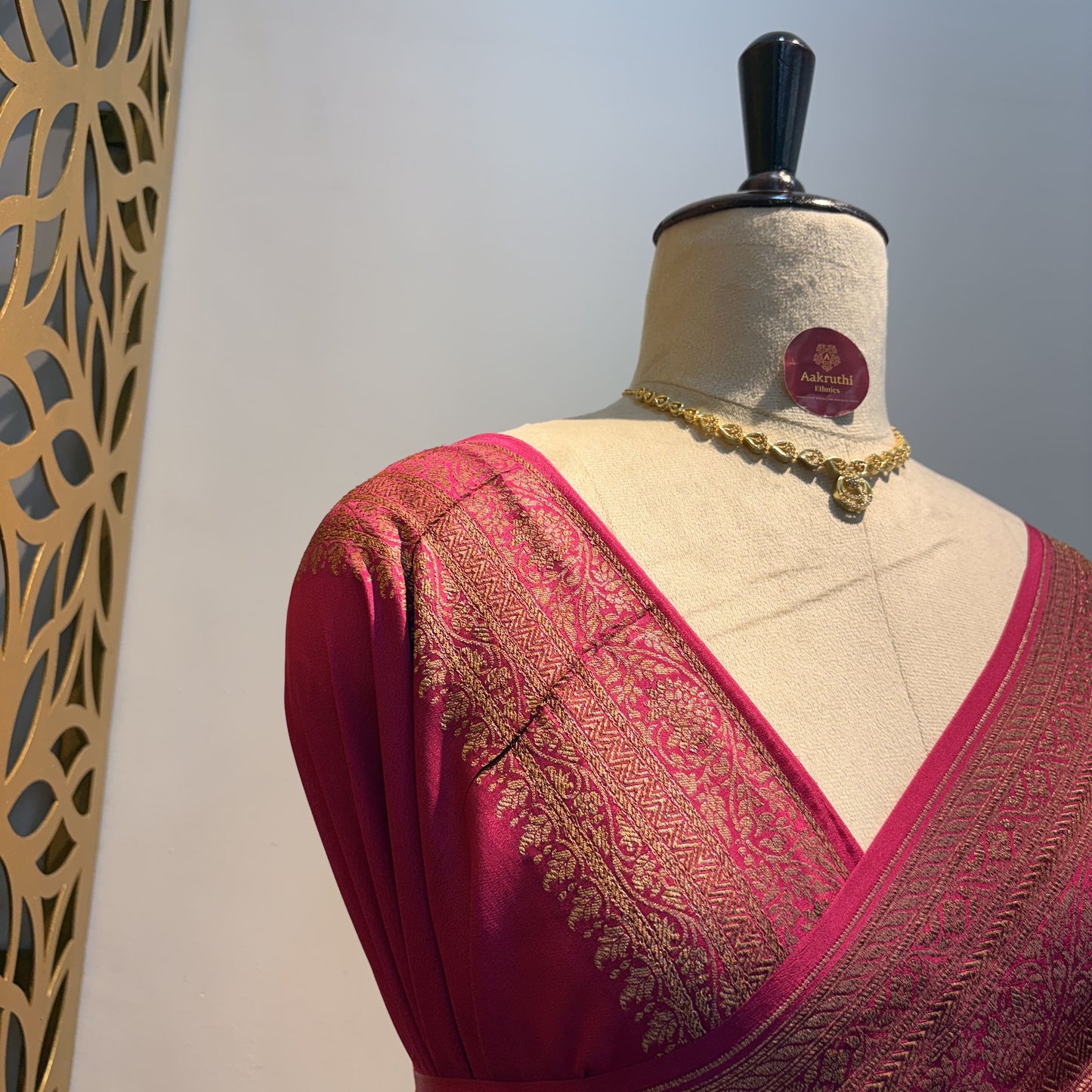 Yellow Banarasi Pure Crepe Brocade Saree