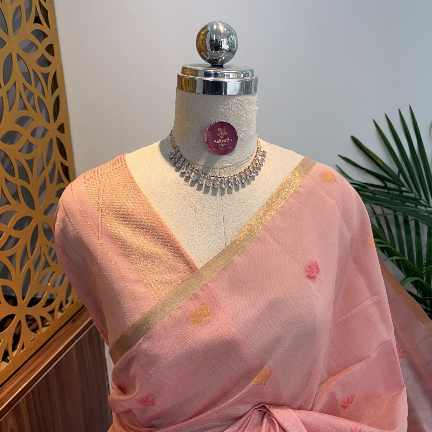 Pink Handloom Cotton Saree