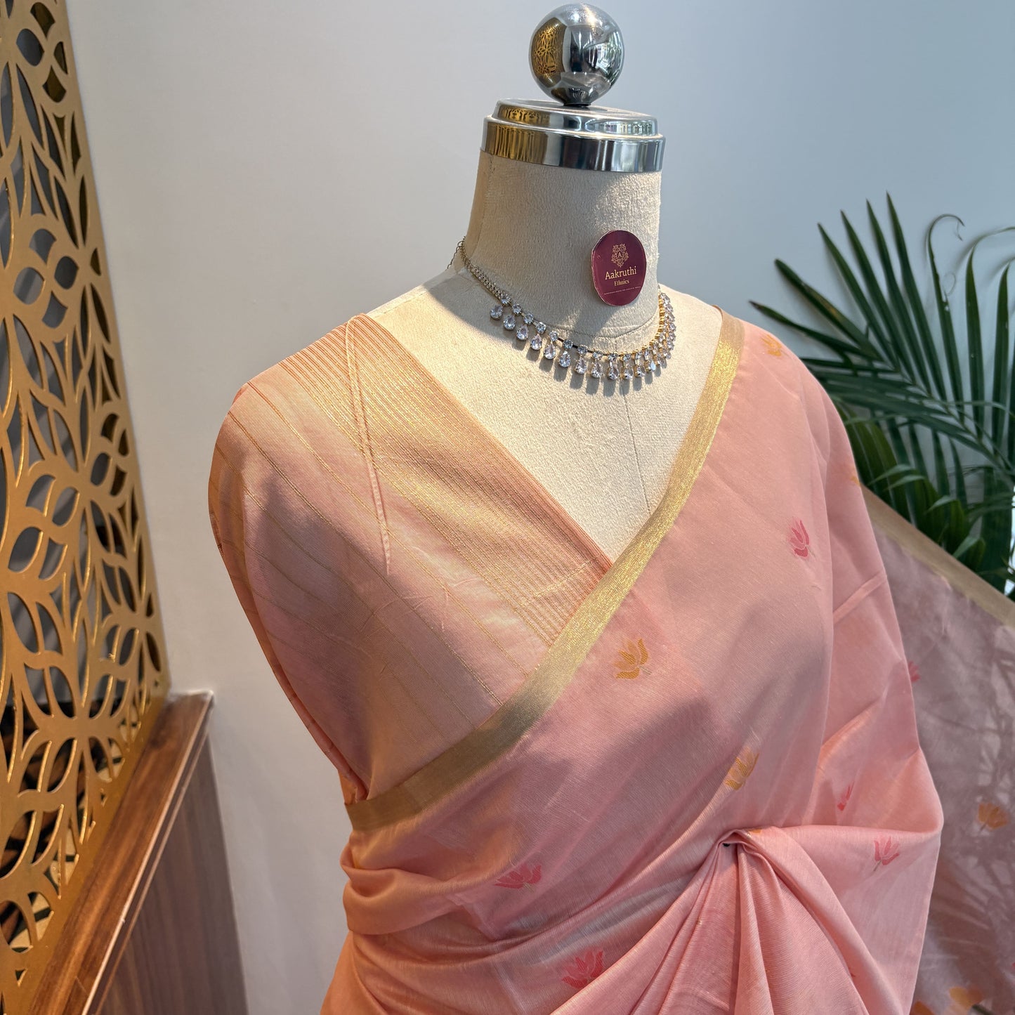 Pink Handloom Cotton Saree