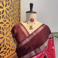 Pink Semi Raw Silk Banarasi Saree – woven (zari) work			