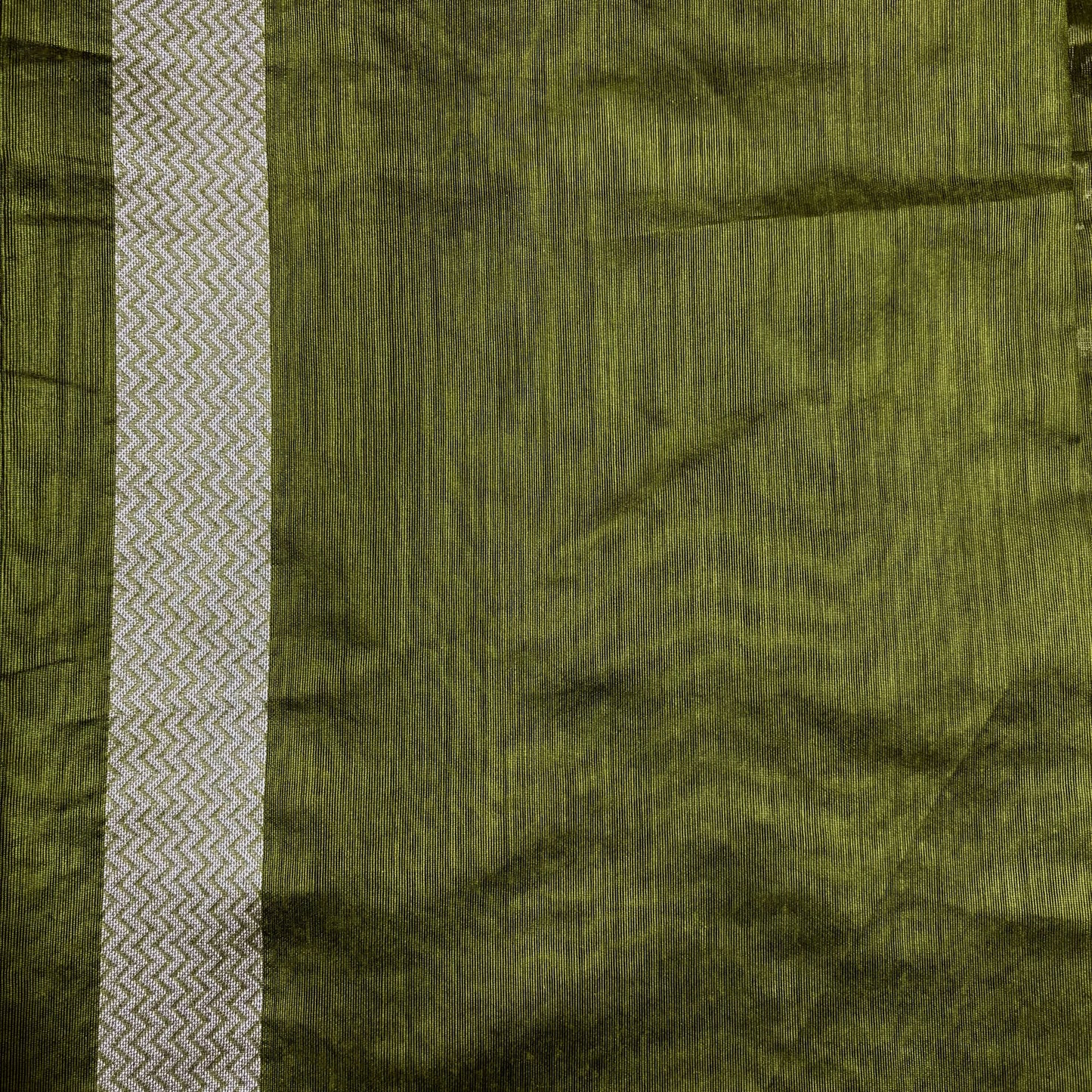 Green Woven Cotton Saree