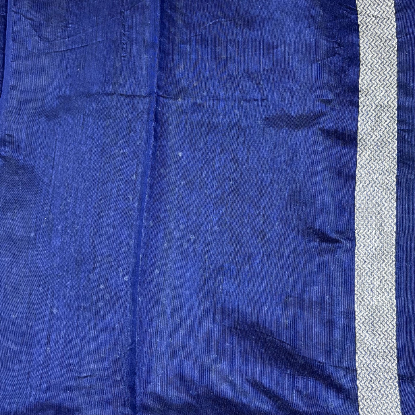 Blue Woven Cotton Saree