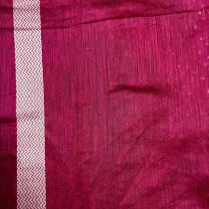 Burgandy Woven Cotton Saree