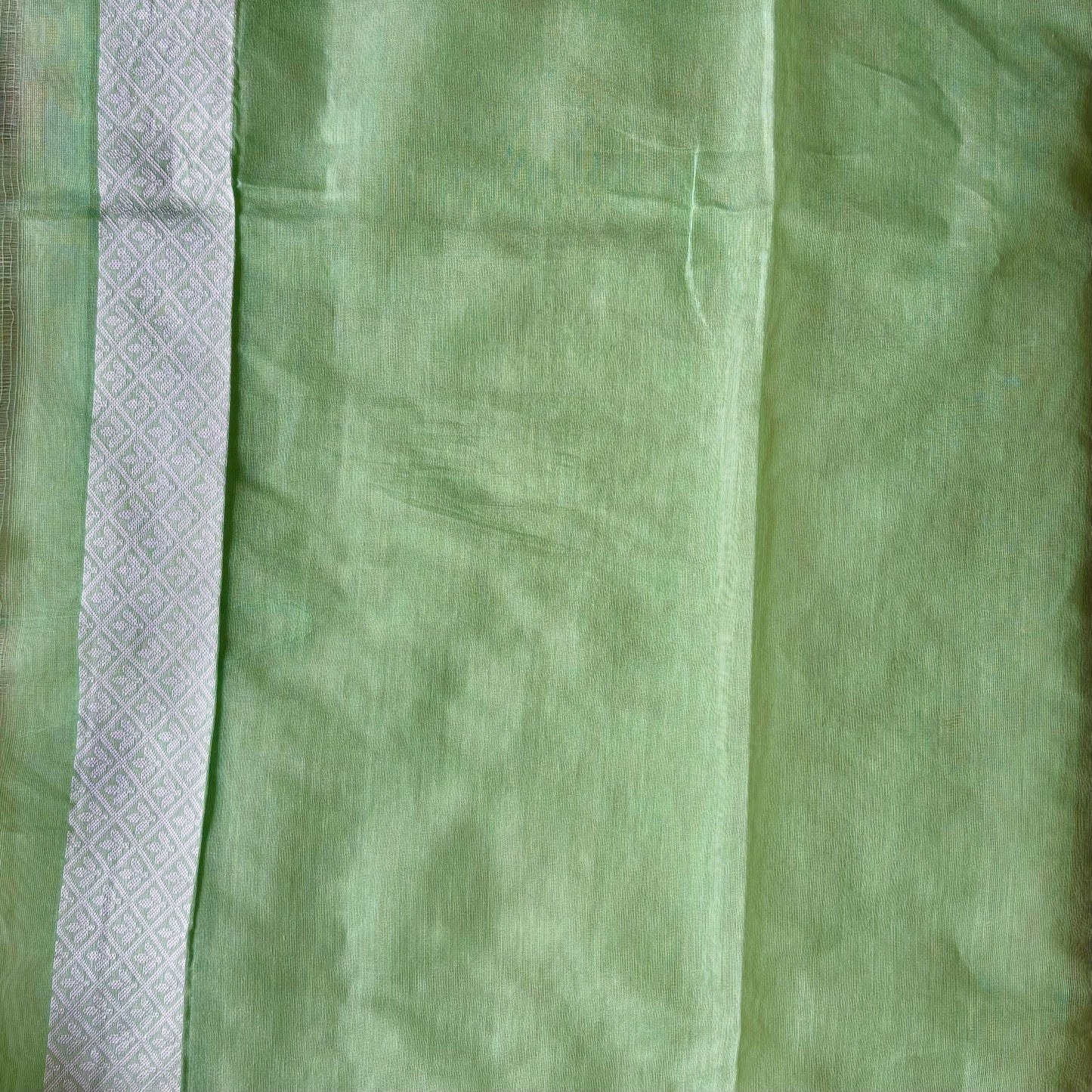 Pastel Green Woven Cotton Saree