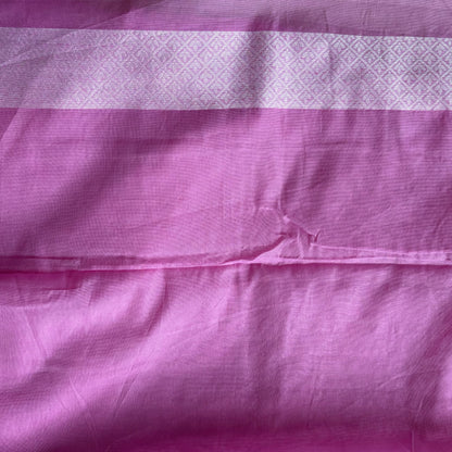 Pastel Pink Woven Cotton Saree