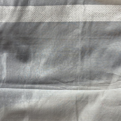 Pastel Grey Woven Cotton Saree
