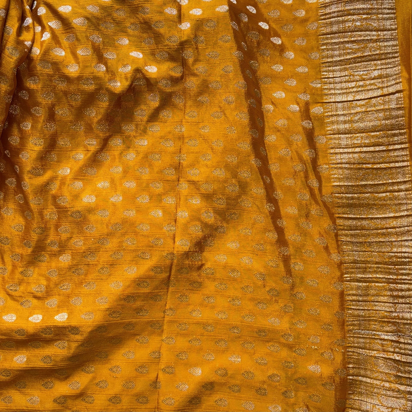 Burgandy Semi Khaddi Chiffon Banarasi Saree