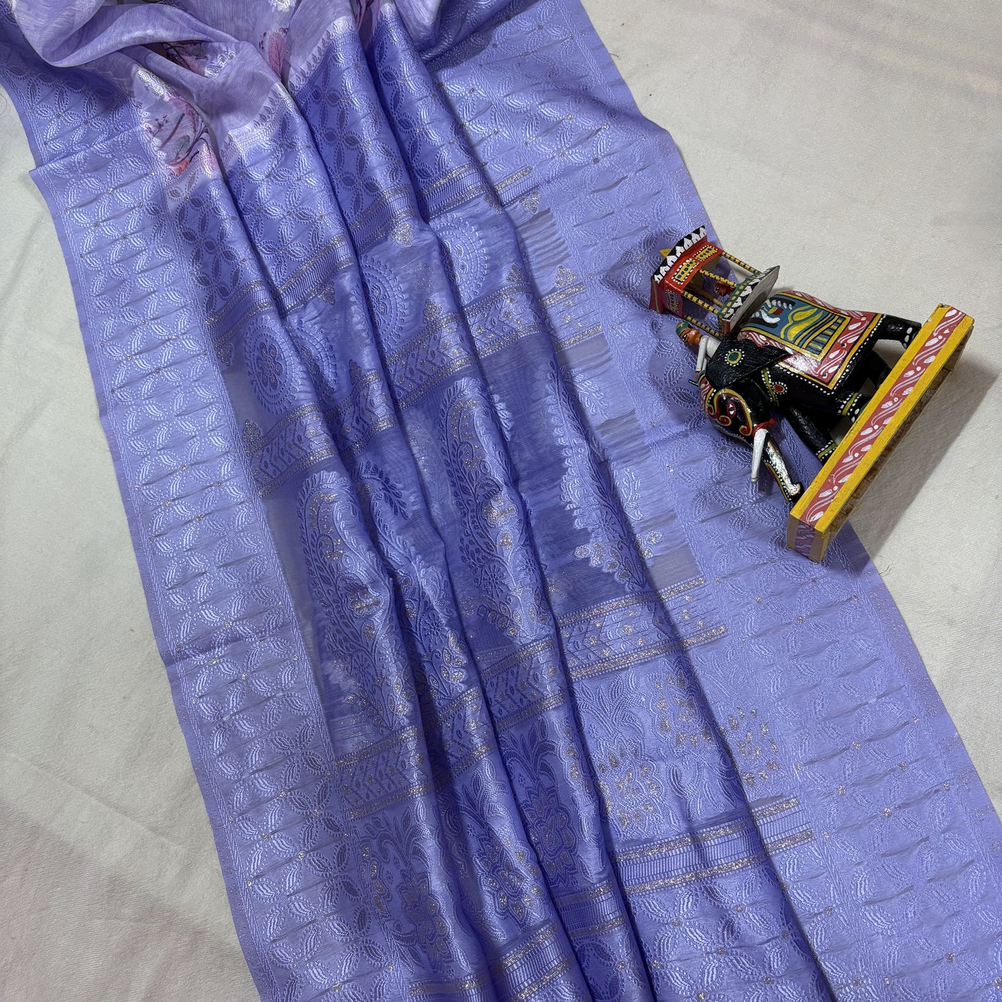 Lavender Soft Cotton Saree