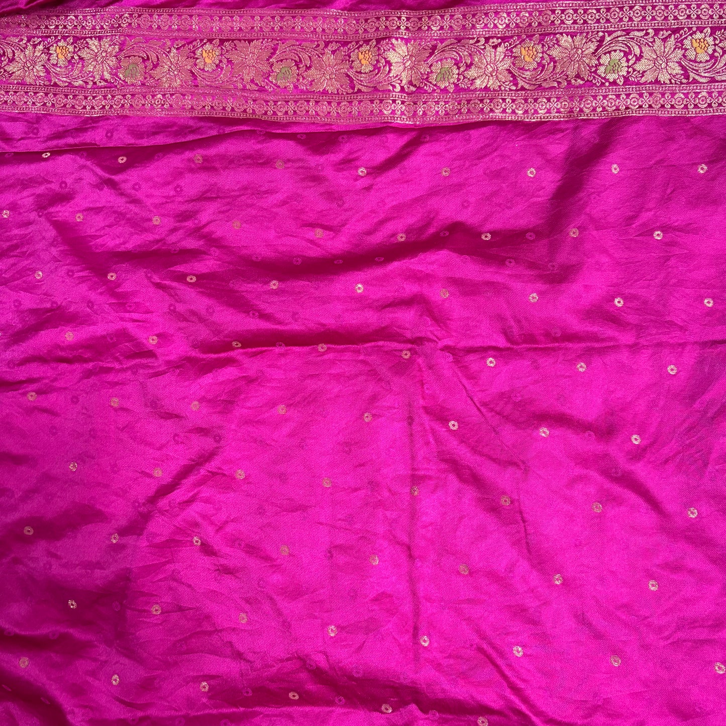 Pink Semi Mashroo Banarasi Saree