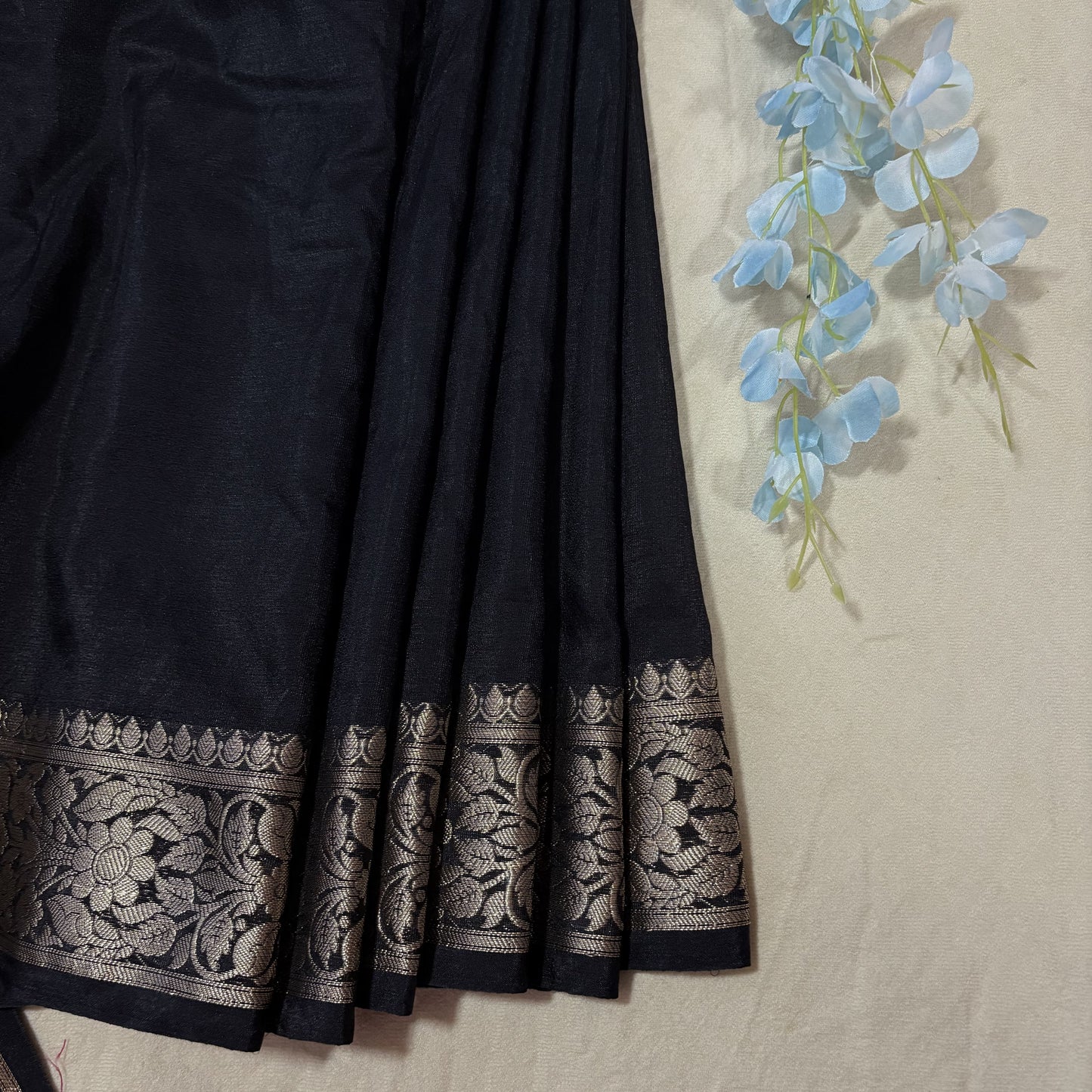 Black Soft Organza Banarasi Saree