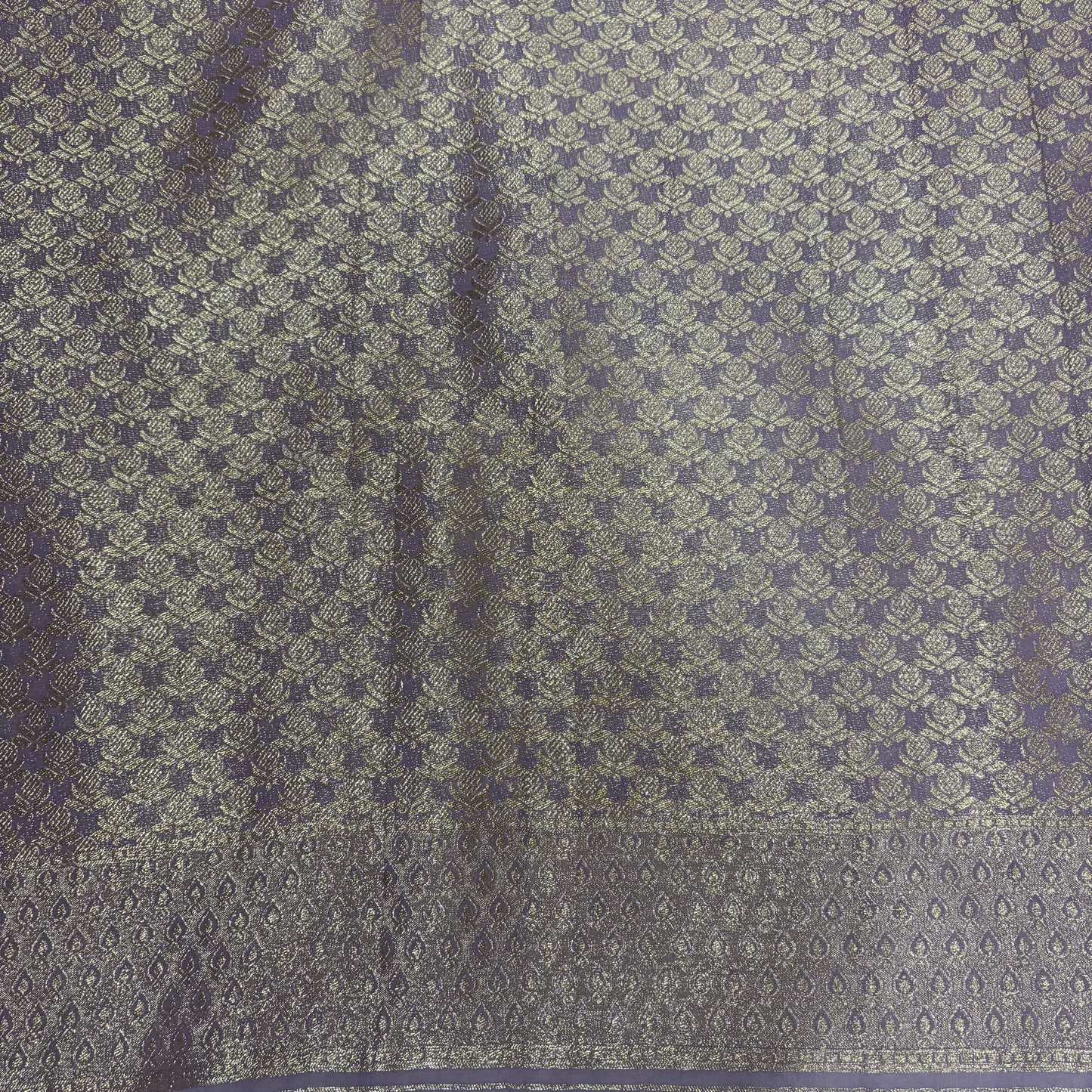 Lavender Semi Khaddi Georgette Saree