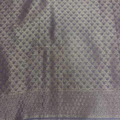 Lavender Semi Khaddi Georgette Saree