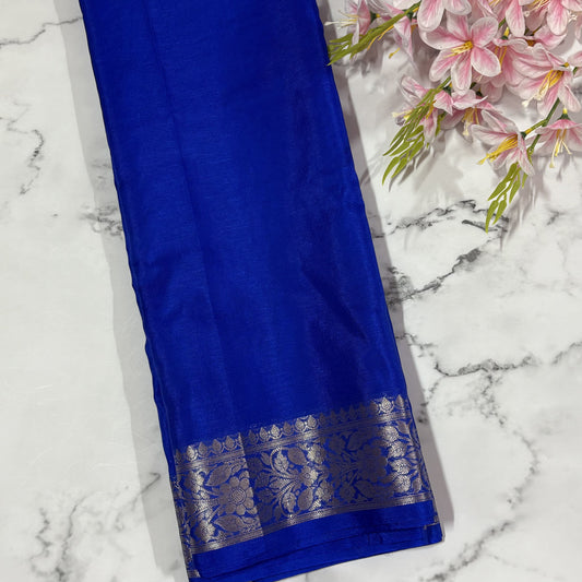 Royal Blue Soft Organza Banarasi Saree