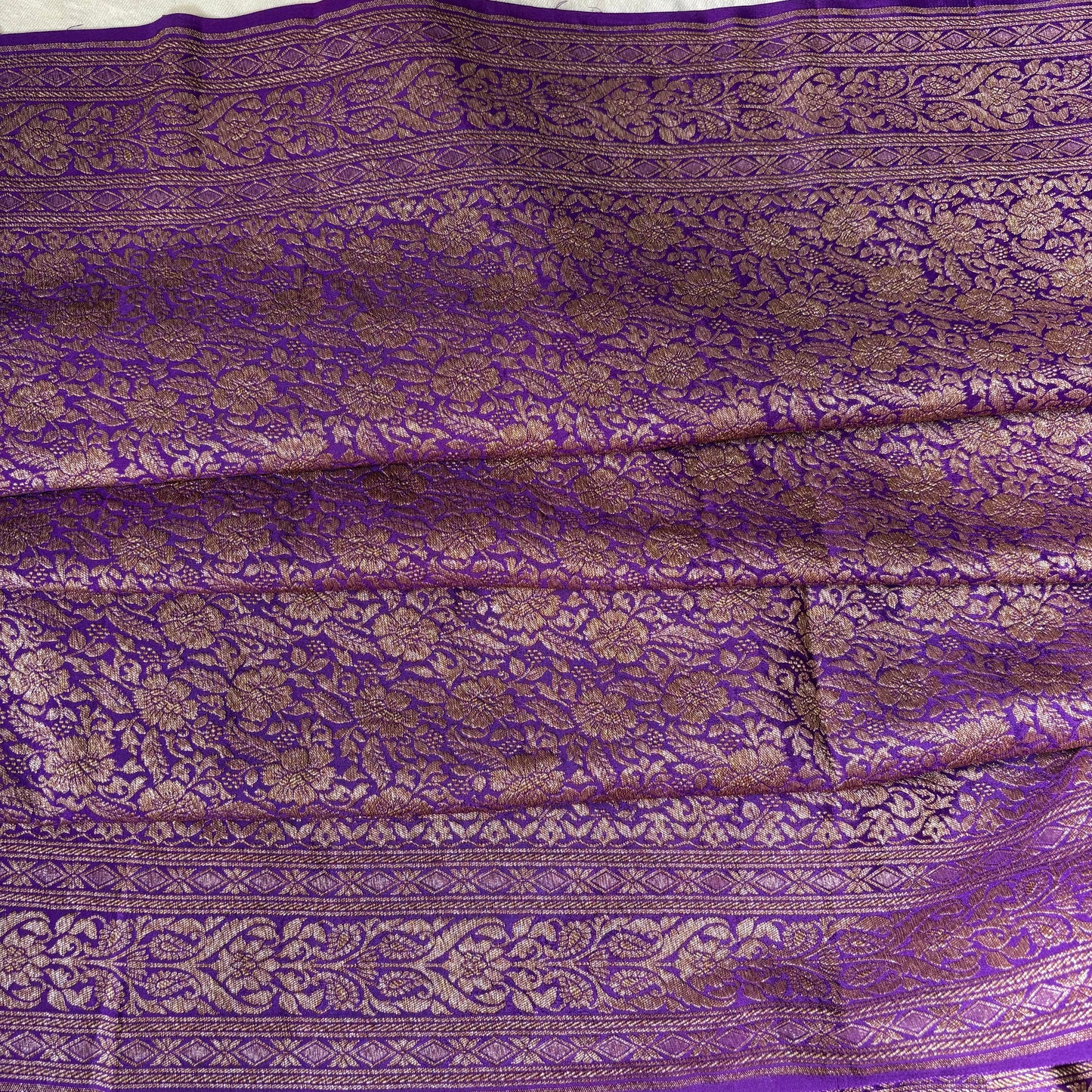 Pastel Green Banarasi Pure Crepe Saree