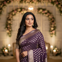 Snuff Semi Khaddi Georgette Saree